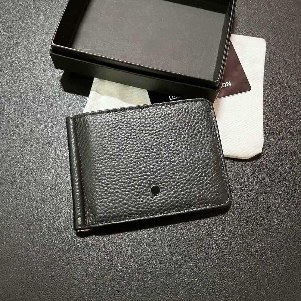 Men's wallet designer card holder Top black leather European business style mini wallets Women's credit card raw coin pocket Comes with box