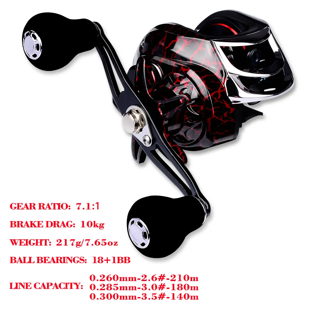 JAPAN 18+1BB Dual Brake System Baitcasting Reel 8KG Max Drag 7.1:1 High  Speed Fishing Reel for Carp Bass from Dhgate Monofilament Line - price  285.69