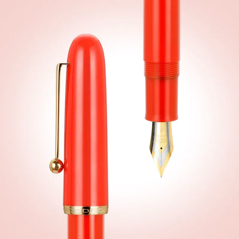 JINHAO 9016 Dadao Fountain Pen Acrylic Transparent Spin Pen EF/F/M Nib Stationery Office School Supplies Writing Pens PK 9019