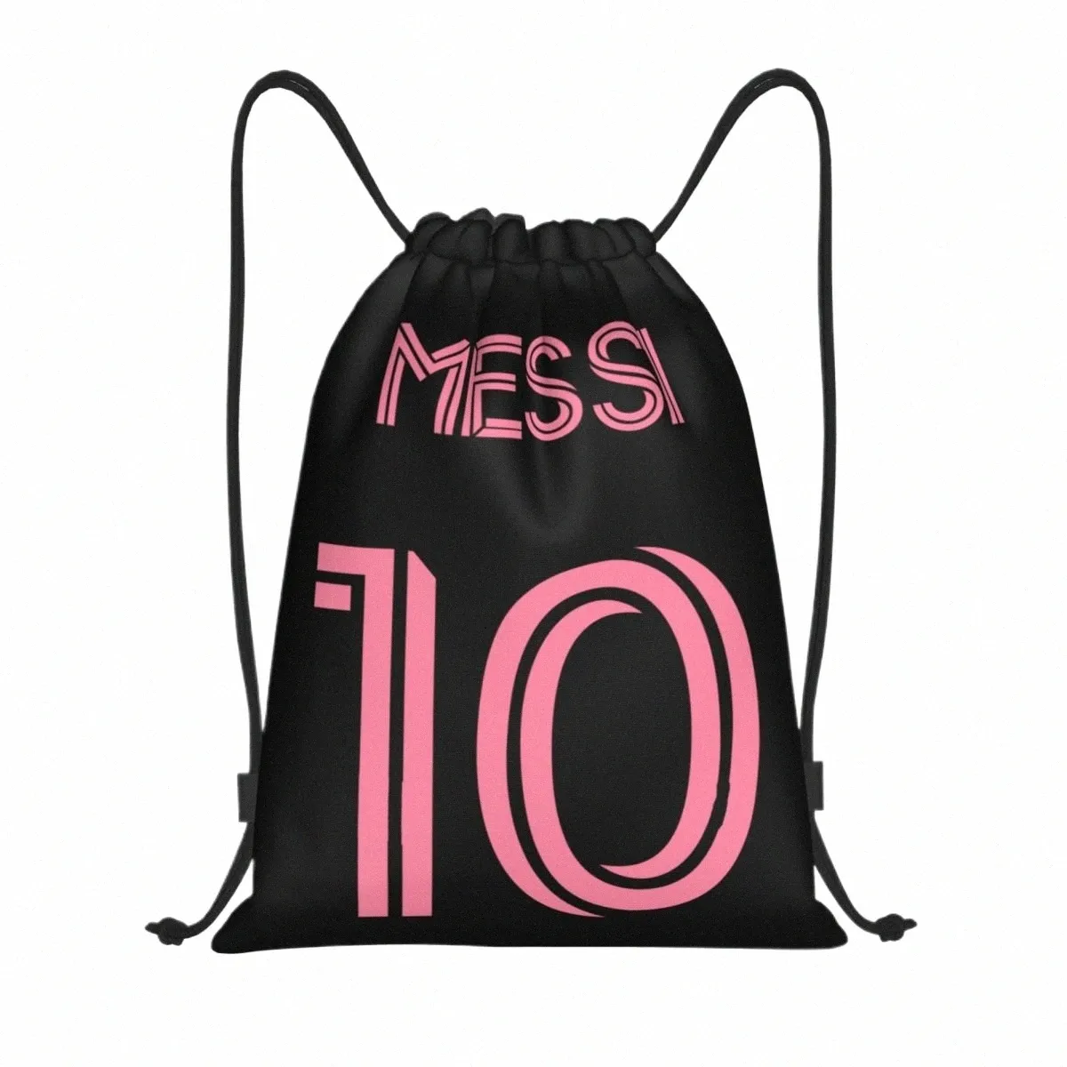 Personnalisé Rose Mis 10 Sac de cordon de football Hommes Femmes Léger Football Sports Gym Sac à dos de stockage A5rH #