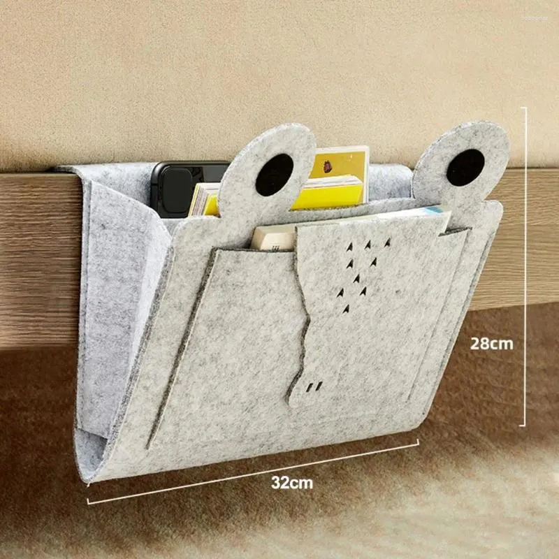Сумки для хранения Прикроватный карманный органайзер Caddy Многокарманный мультяшный графический дизайн для экономии места Многофункциональный