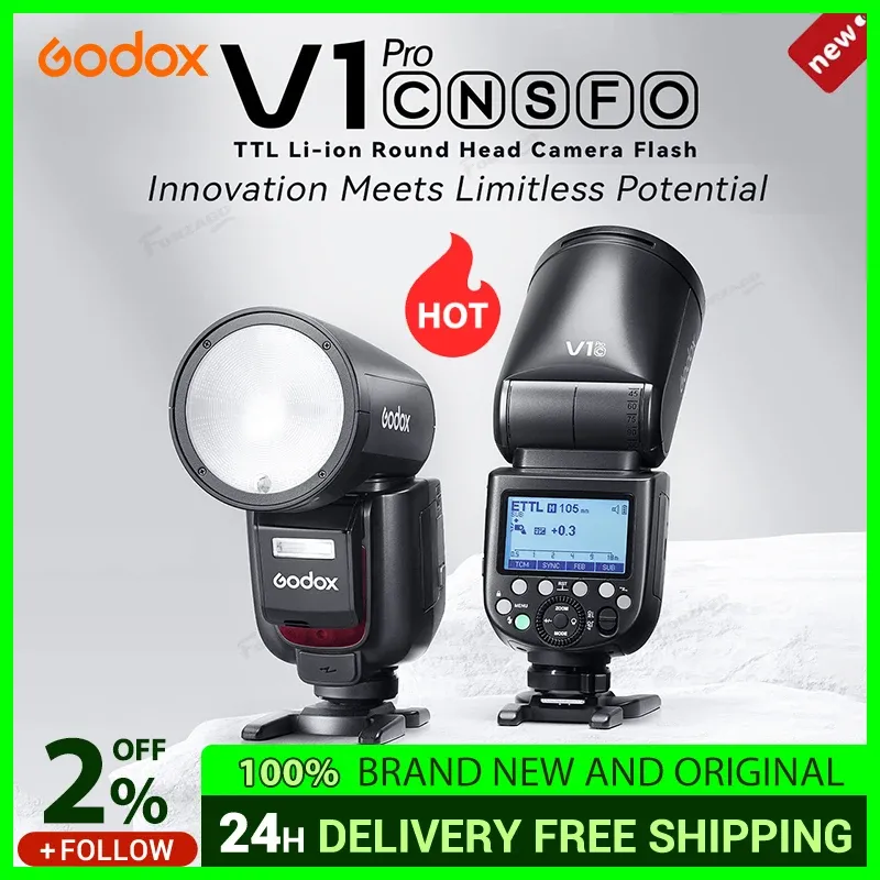 Godox V1 Pro S Flash TTL Per Sony - Testa Tonda, Batteria Al Litio 78 W, HSS 1/8000 S, Con Flash Esterno SU-1 - Foto 10