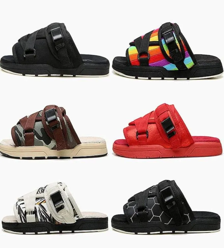 Stranddesigner Visvim Platform tofflor män kvinnor älskare modeskor mule tofflor hiphop gata utomhus sandaler flip flops5052102