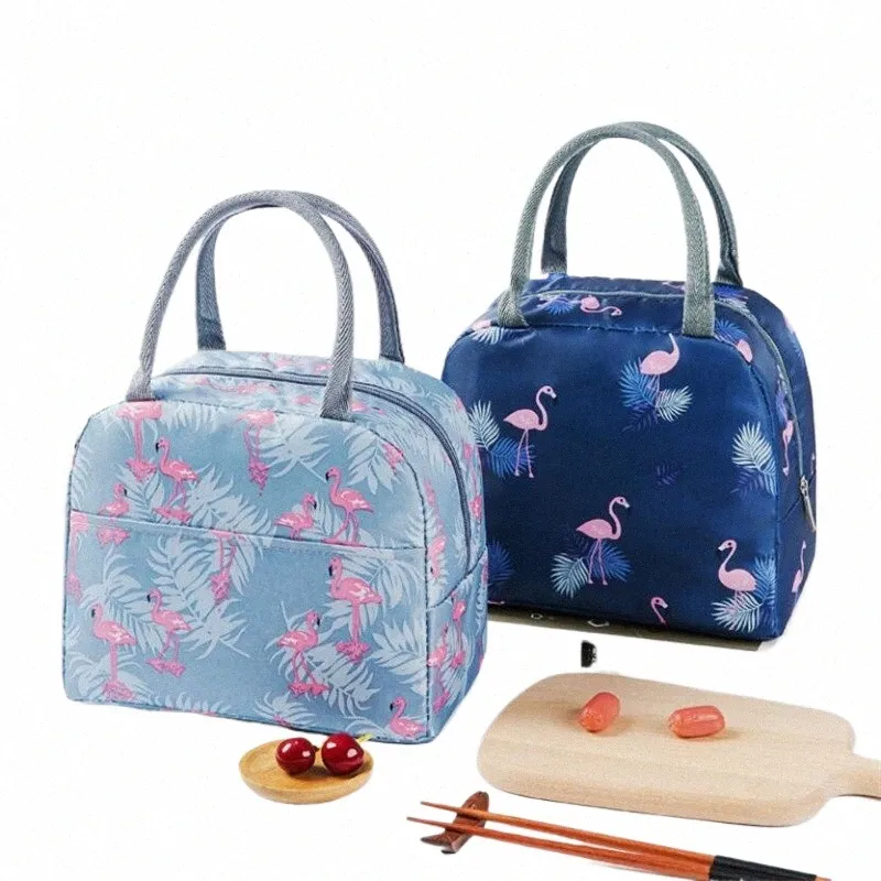 functial Pattern Cooler Lunch Box Portable Insulated Canvas Lunch Bag Thermal Food Picnic Lunch Bags For Women Kids 62sE#