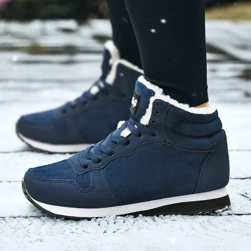 Men\'s Navy Insulated Ankle Boots Wojas Black and Navy Blue Leather Insulated Ankle Boots  main image 2
