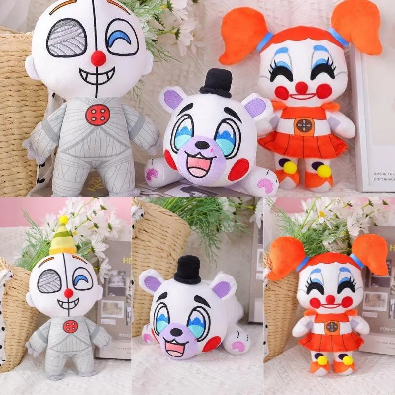 Hot Selling FNAF PERIPHERAL Söt Crouching Clown Bear Doll Clown Girl Plush Toy