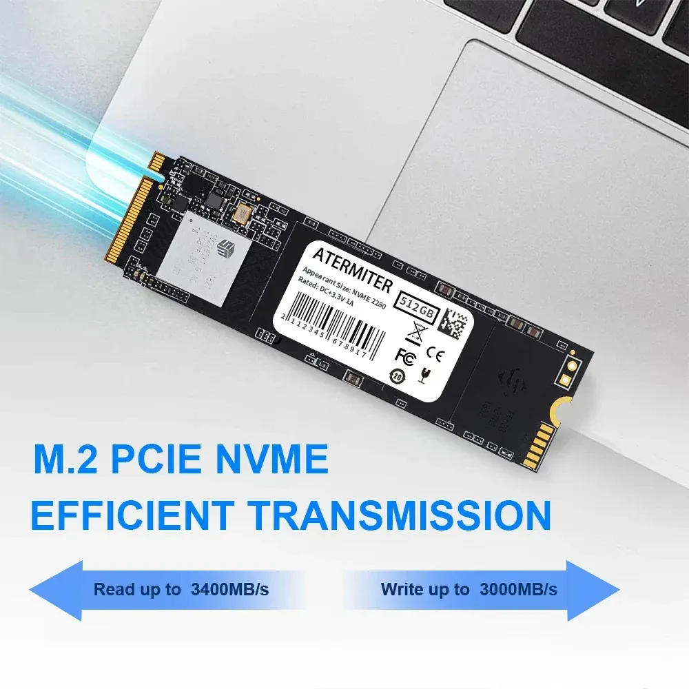 Atermiter M.2 SSD 128GB 256GB 512GB 1TB SSD hard Drive M2 ssd m.2 NVMe pcie SSD Internal Hard Disk For Laptop Desktop