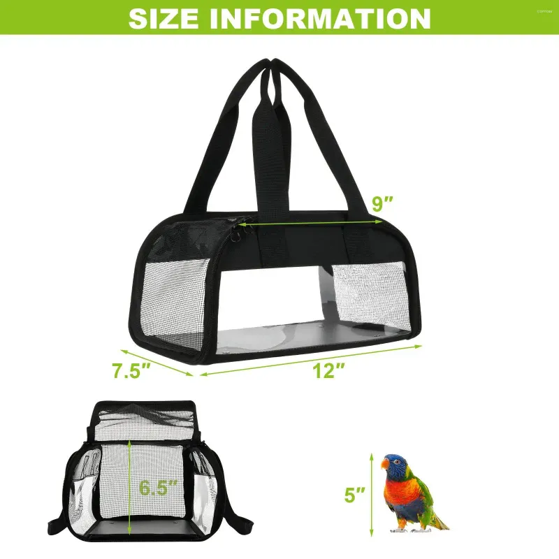 Sac de transport pour chats et oiseaux, tapis amovible, sac à main pour Hamster, perroquet, calopsitte, perruche, étui de transport pliable pour les voyages dans le parc