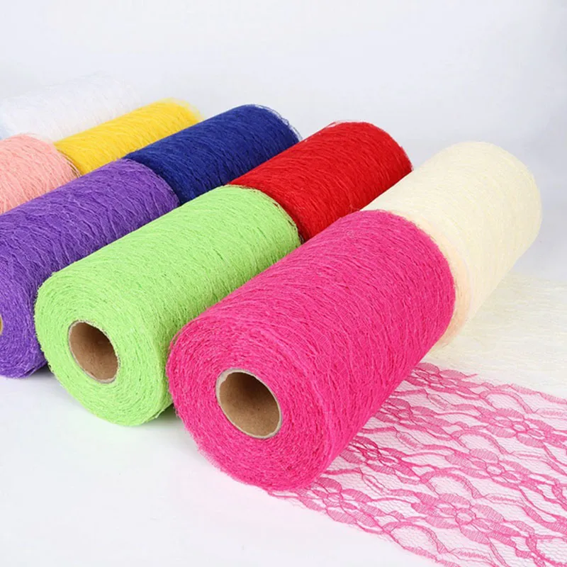 15/30cm width 900/2200 E Roll Lace pattern Ribbons DIY HandCrafts Wedding Chair Sash Valentine