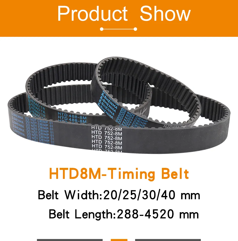 560-8M-25 Arc Tooth Belts, Width 5-40mm, Length - View #4
