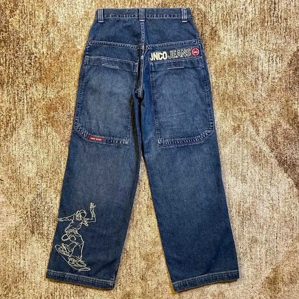 Y2K Graphic Embroidery Jeans Vintage Pants Harajuku Goth High main image 0