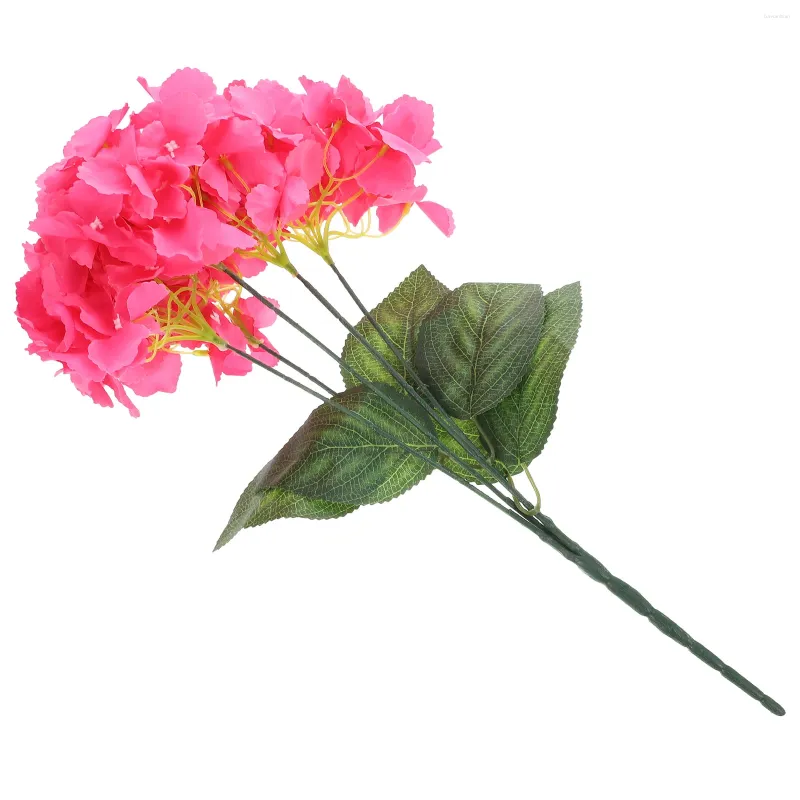 Decorative Flowers Simulated 5-pronged Hydrangea Wedding Decor Flower Decorations With Stems Artificial