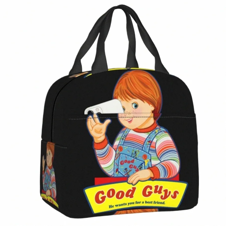 Chucky's Gym iyi adamlar kadınlar için yalıtımlı öğle yemeği çantası su geçirmez chucky bebek serin termal öğle yemeği kutusu plaj kamera seyahat I2PO#