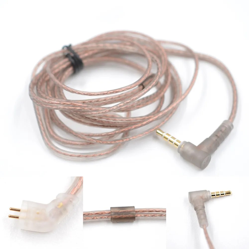 Cabo de fone de ouvido torcido de cobre de alta pureza para KZ/CCA ZST ZSR ZSN ZSN Pro Wire Cable para KZ