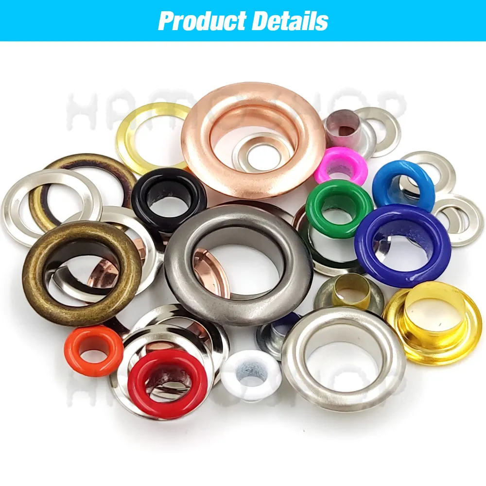 Metal Eyelet Rings 4/5/6/8/10/12mm Metal Eyelets Grommet Hole Rings with Washers for ...