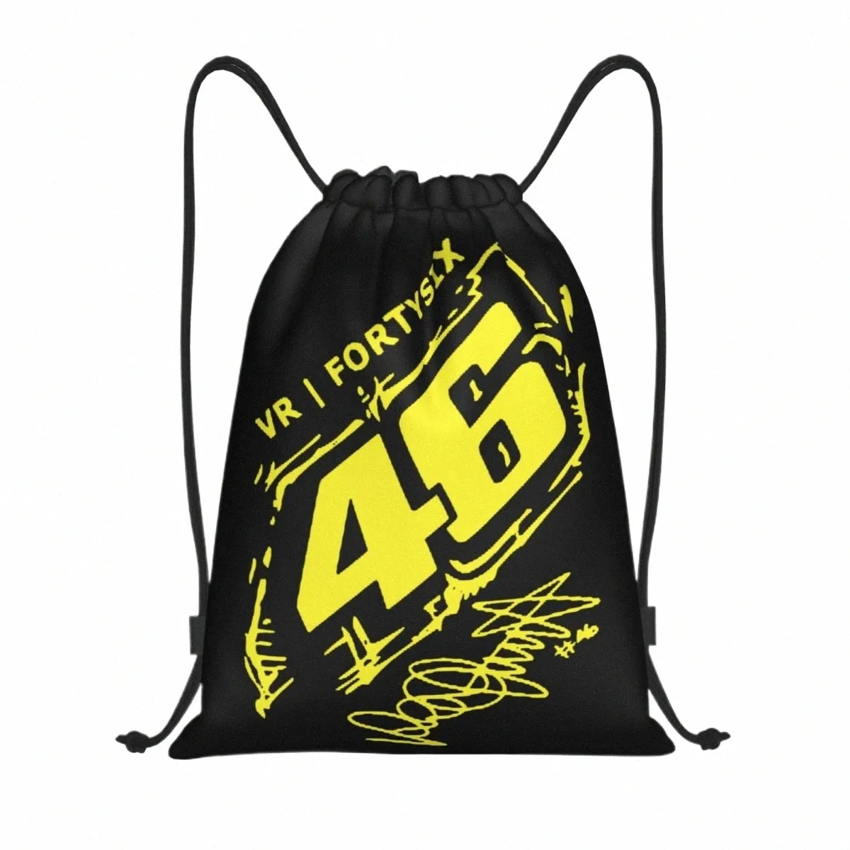 Rossi sac à dos à cordon de serrage sac de sport pour femmes hommes moto course formation sac à dos Z7V6 #