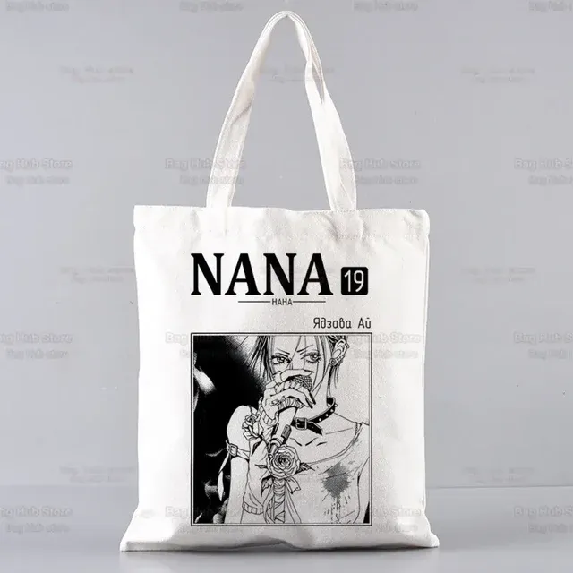 Nana Anime Canvas Tote Bag: Large Capacity Manga Handbag
