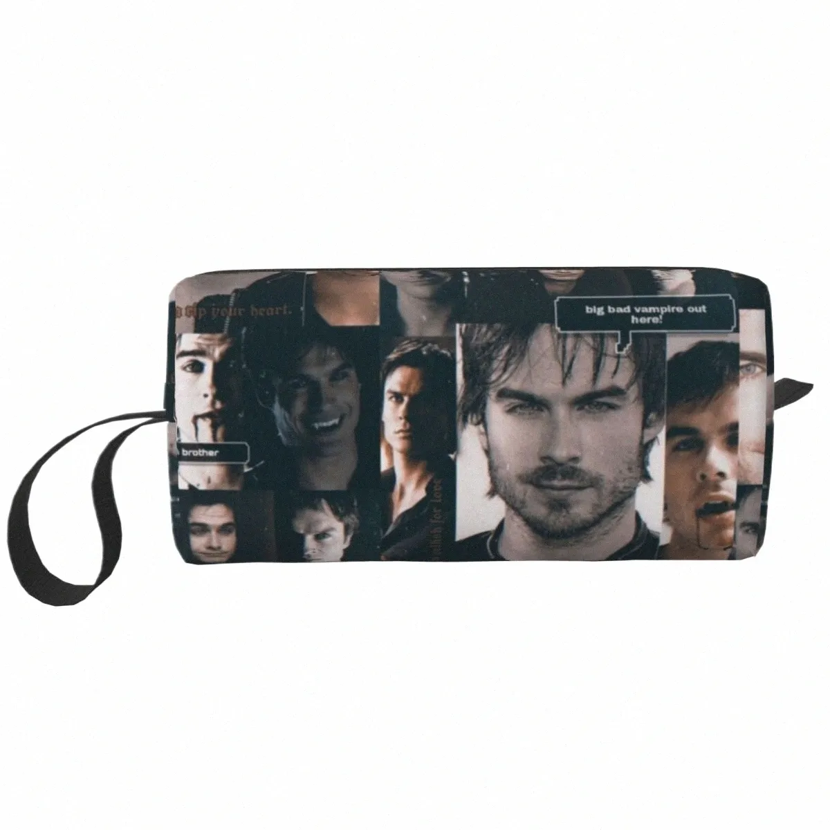 Viagem Dam Saatore The Vampire Diaries Higiene Bag Bonito Filme Fantasia Maquiagem Organizador Cosmético para Strage Dopp Kit Case T7JX #