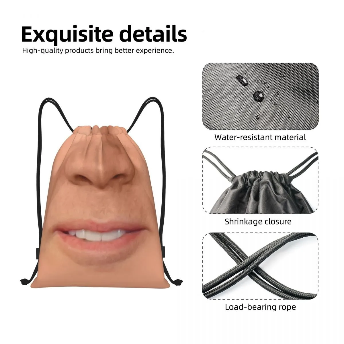 DHgate Nicolas Cage Drawstring Backpack Funny Meme Sports Gym Sackpack for Men and Women Bags Luggage Accessories