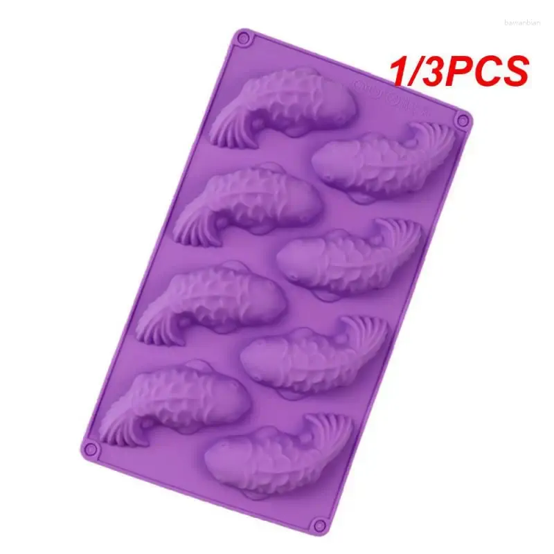 Baking Moulds 1/3PCS Goldfish Carp More Than Handmade Soap Mold Silicone Chocolate Cake Decoration