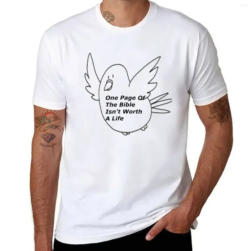 Débardeurs pour hommes Une page de la Bible ne vaut pas une vie T-shirt T-shirts vierges Chemise graphique en coton pour hommes