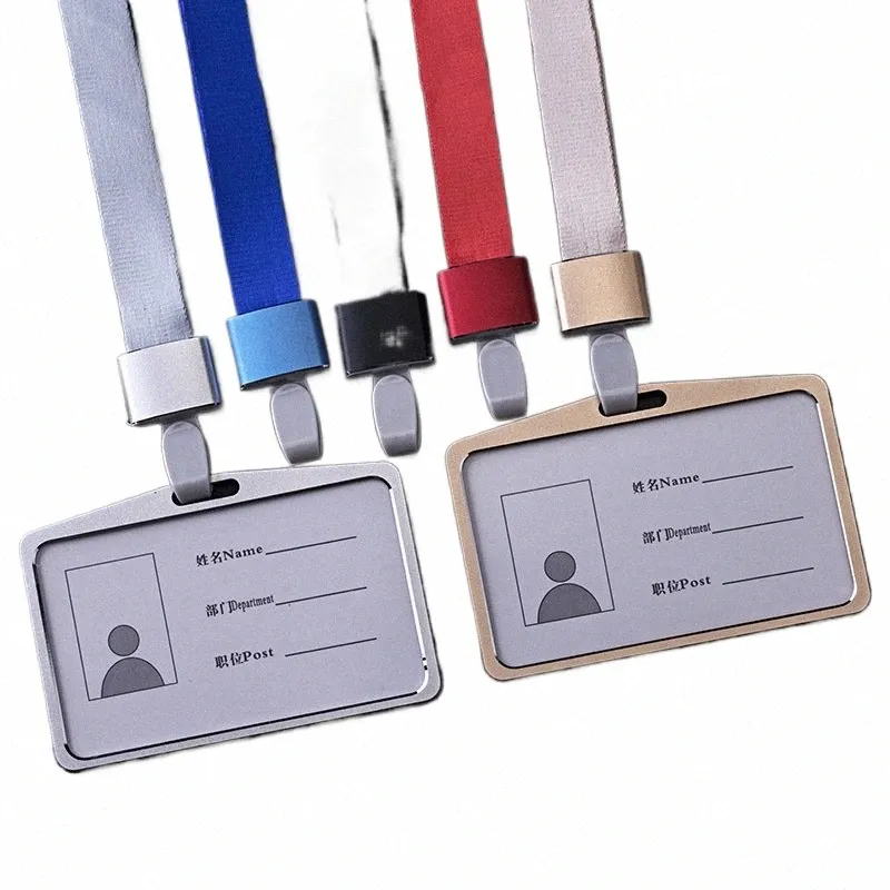 1PCS CARD CORVE COVER BAS Usisex Aluminy Aluminium Work Work Card Badge Moversion