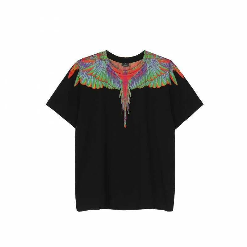 Marca de moda de verano mb marcelo manga corta Marcelo clásico camiseta de ala phantom color pluma plumas pareja pareja medio t-shirtradt