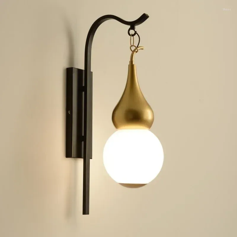 Lampa ścienna chińska studium LED Creative Golden Gourd Lighting