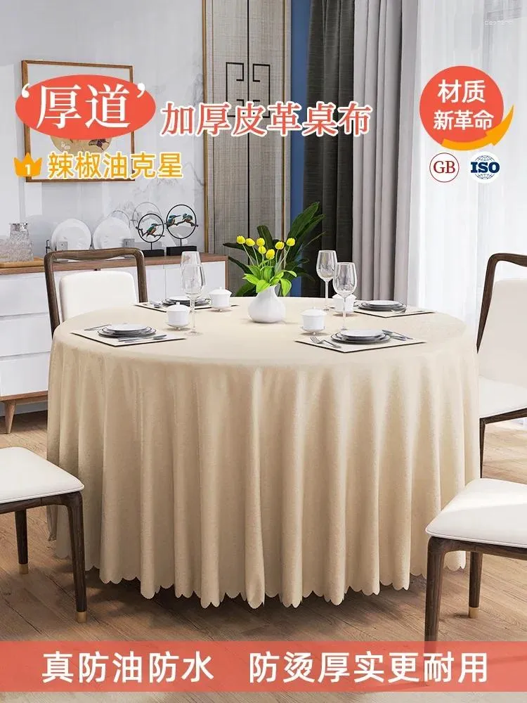 Table Cloth Waterproof Oil Resistant And Scald Tablecloth Large Circular Dining For Household Use In Restaurants