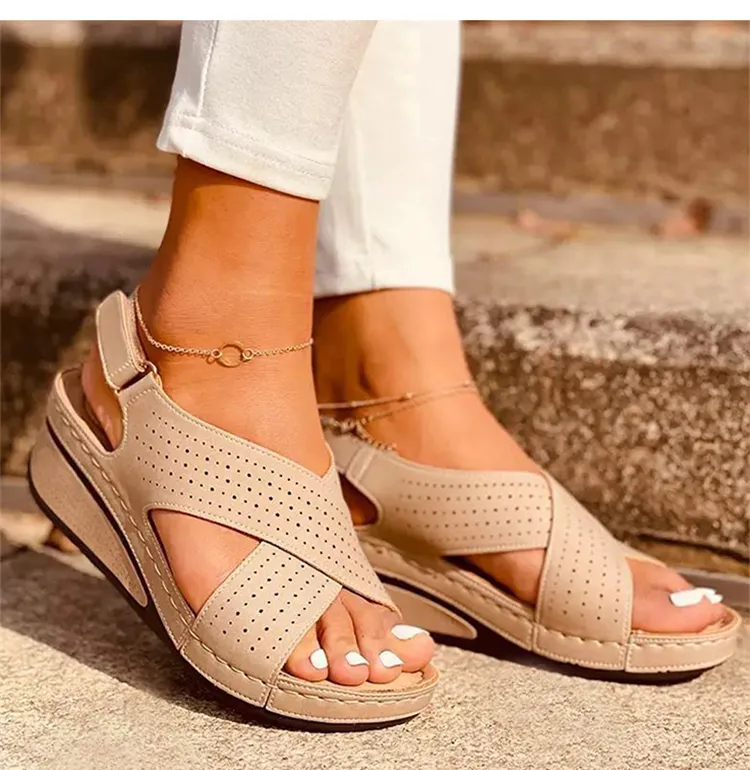 Comfy Platform Wedge birks sandals for Women - Summer 2022 Peep Toe Heels  Sandalias Mujer