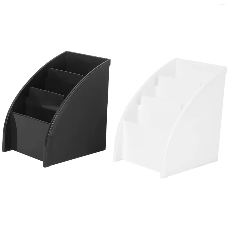 Lagringsflaskor Box Desktop Table Organizer Container för Home Office (Black White)