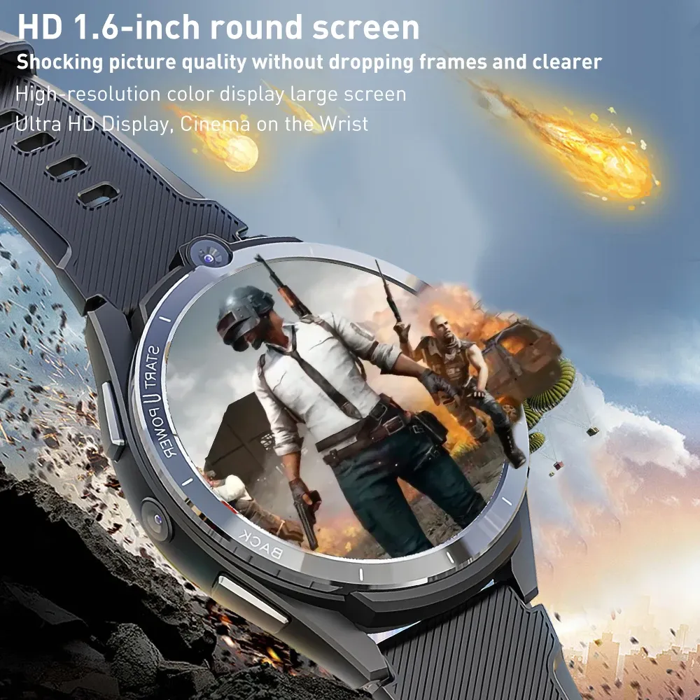 LEMFO LEM16 4G GPS Android 11 Smartwatch For Men 6GB RAM, 128GB 
