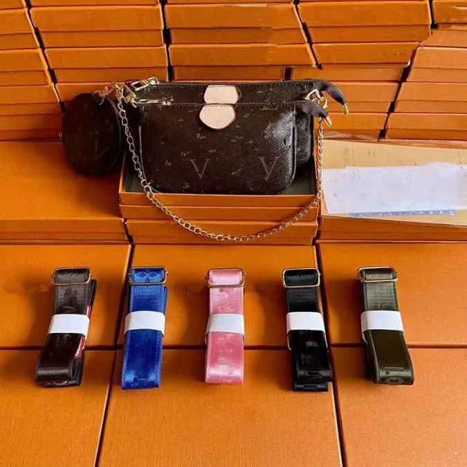 حقيبة الكتف الفاخرة مصممة حقيبة اليد حقيبة Messager حقائب العلامة التجارية Crossbody Tous Pu Leather Womens Mini 3pcs/Set Coin Purse Composite Old F01