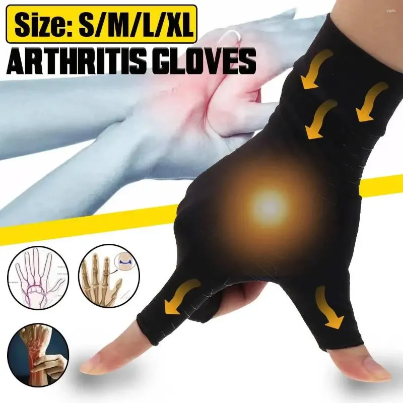 Wrist Support Compression Gloves Hand Arthritis Joint Pain Relief Full Finger Anti-slip Therapy For Womens Mens