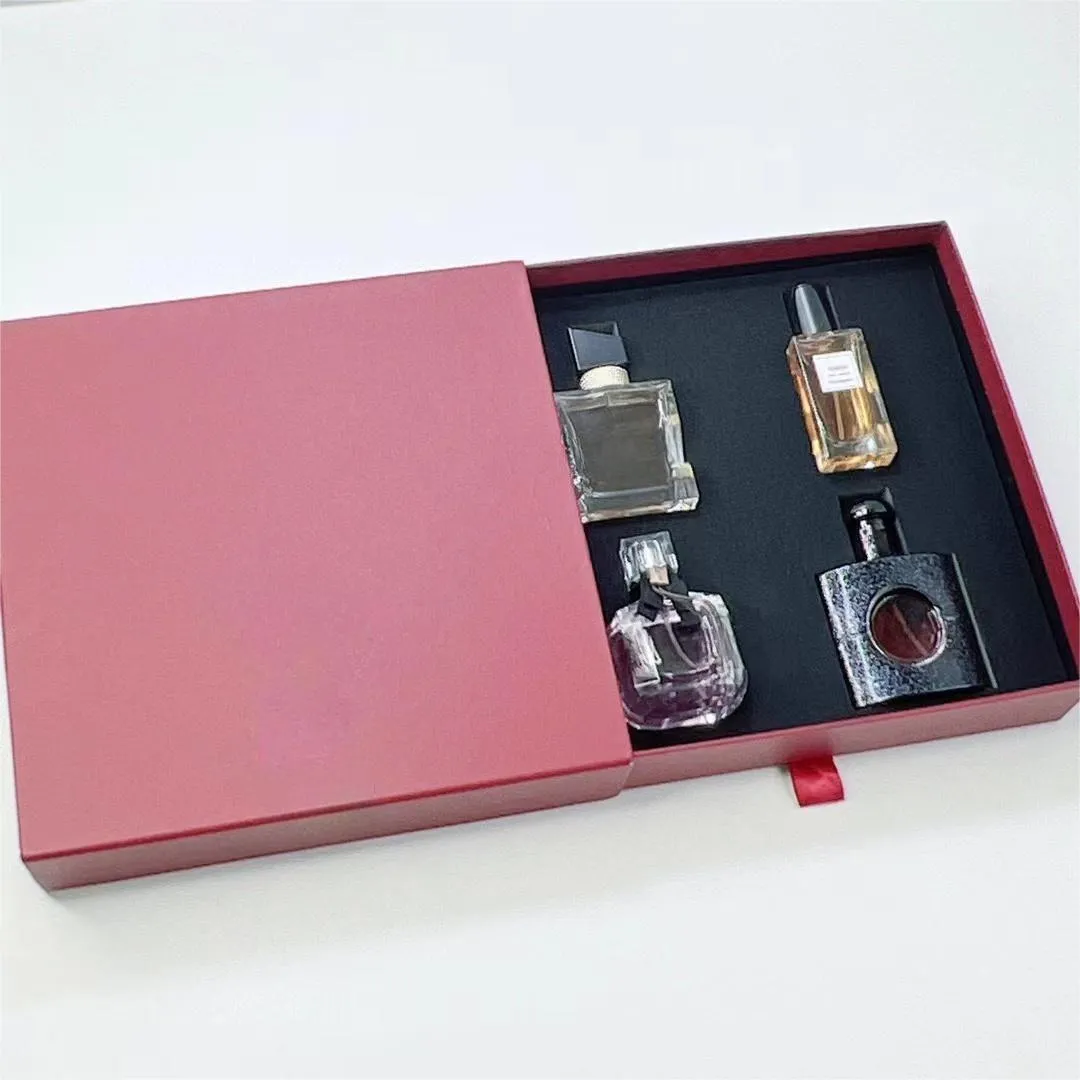 Top selling brand senior women's perfume gift box 30ml4pc seductive flower and fruit fragrance lasting eau de toilette spray women's perfume gift