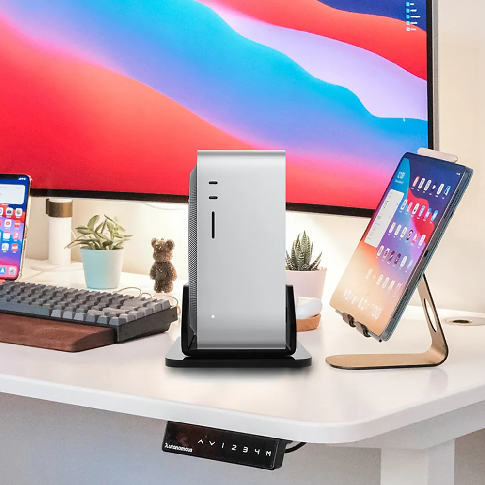 Mac Computer Stand Desktop/Wall-Mounted Acrylic Vertical Stand Space-Saving Bracket ...