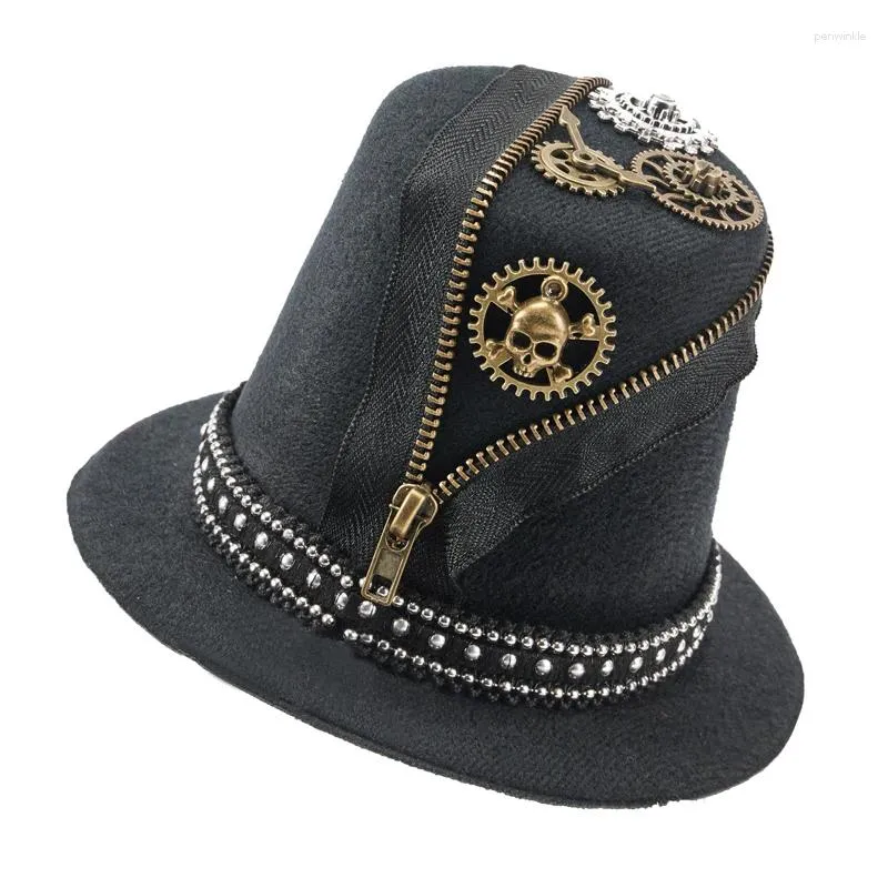 Impreza dostarczenia steampunk zamków mini top hat gotycki retro lolita biegi małe kostiumy na Halloween fascynator fryzury