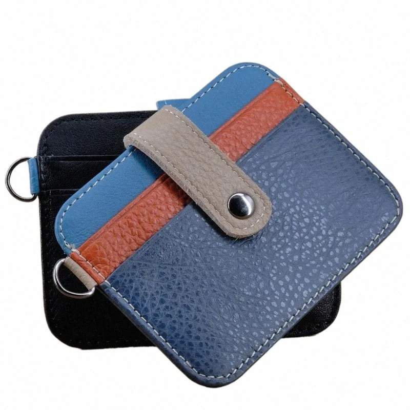 Rétro en cuir de crédit Busin Mini Card Wallet 2022 Cvenient Homme Femmes Smart Portefeuille Busin Titulaire de la carte C Portefeuille Card Case f2Tj #