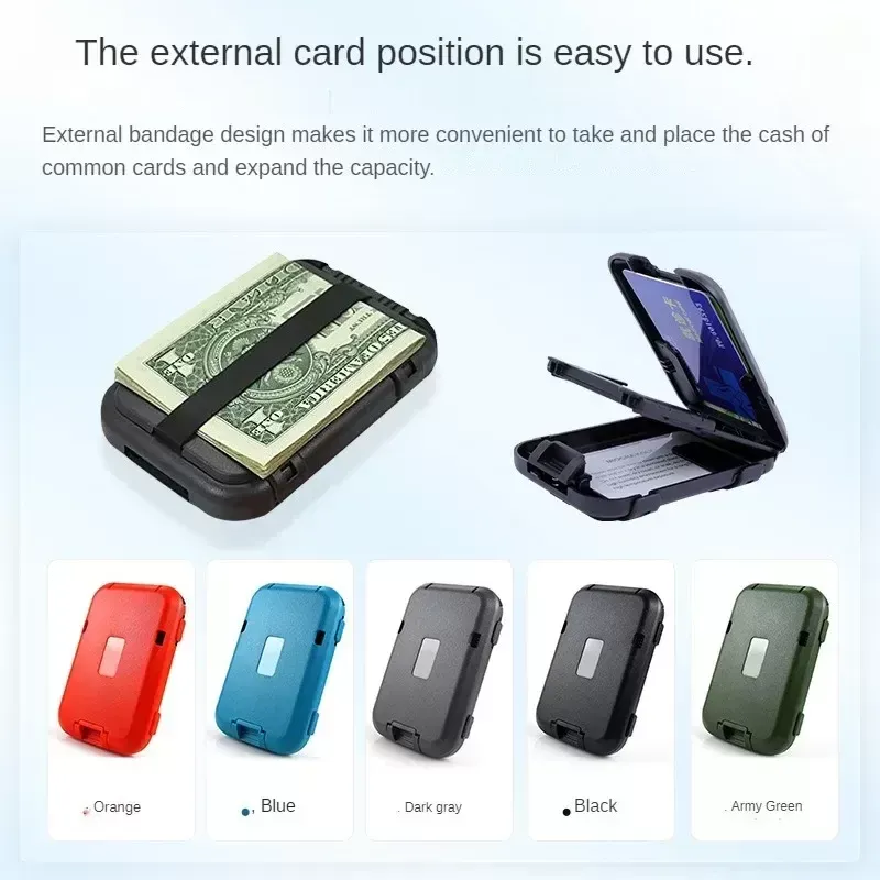 Minimalist Metal Wallet For Men - Ultra-Thin Aluminum Credit Card Holder With Clear ID Window & RFID Blocking