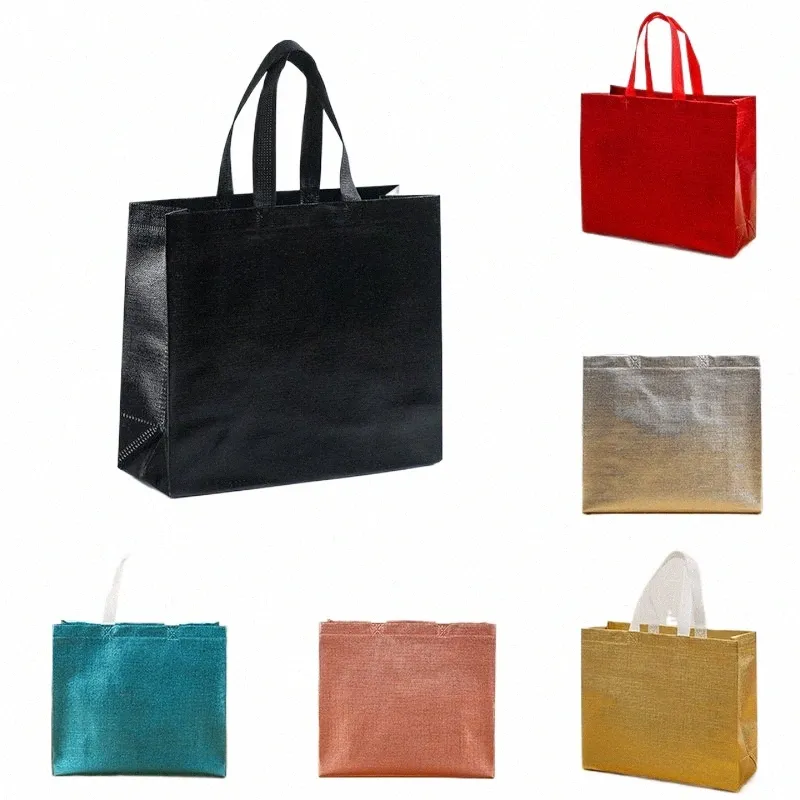 n-woven Fabric Shop Bag Grocery Bag Gradient Folding Bag Eco Takeaway Waterproof Storage Reusable Shop Pouch k4FR#