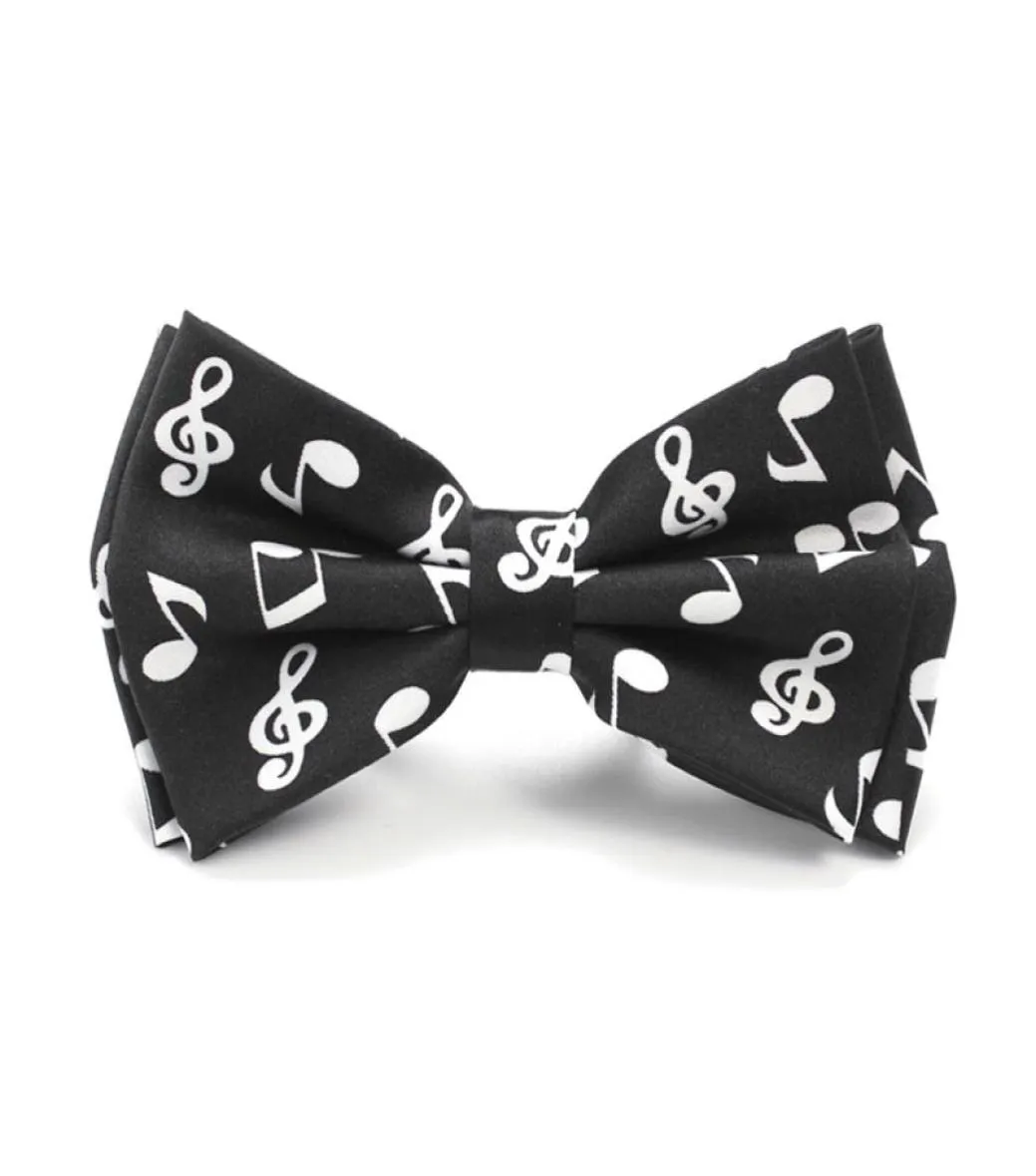 Notes musicales noires Bowtie Modie noire Modèle de papillon pour hommes Goîtres de nouveauté Femmes 3525384