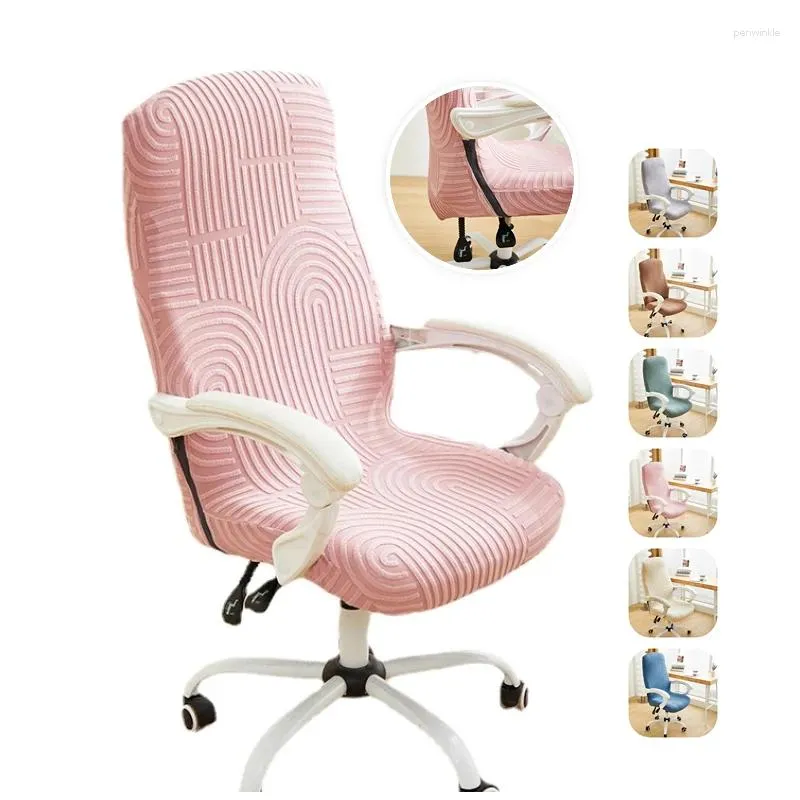 Housses de chaise élastiques nordiques, extensibles, pour ordinateur de bureau, amovibles, Anti-poussière, rotatives, pour fauteuil de jeu et d'étude