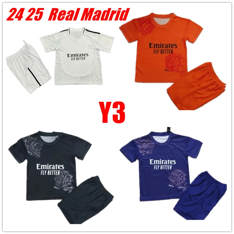 BELLINGHAM camisas de futebol 24 25 Real Madrids crianças kits de futebol VALVERDE TCHOUAMENI ALABA MODRIC RODRYGO Quarto 2024 2025 VINI JR camisa de futebol de alta qualidade