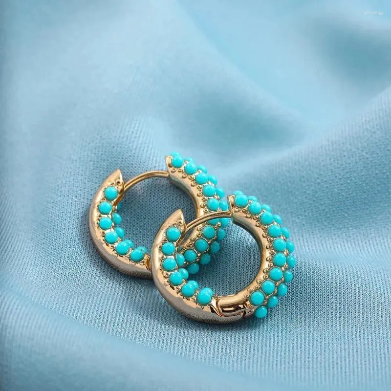 Серьги-кольца, очаровательные круглые бусины, женские модные роскошные зеленые опаловые камни, висячие украшения в стиле бохо, вечерние ювелирные аксессуары, подарок