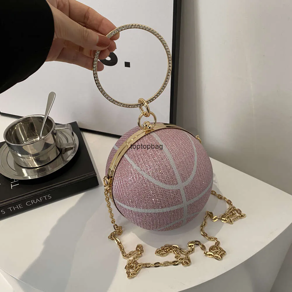 Designer Luxe Mode Tote Bags 2024 Hoge Schoonheid Nieuwe Basketbal Gepersonaliseerde Diner Bal Water Diamanten Ketting Handtas Dames Internet Beroemdheid Lichte Luxe