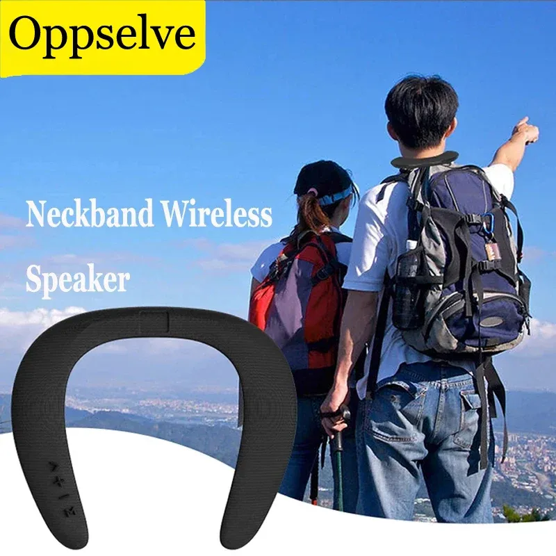 Lautsprecher Bluetooth 5.0 Halsband Tragbarer Lautsprecher 3D Stereo Sound Outdoor Sporthals Hänge Mikrofon Bluetooth Audio Call -Lautsprecher