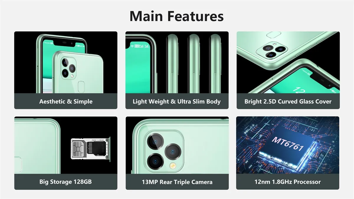 DHgate.com:OUKITEL C22 Smartphone: 4GB RAM, 128GB Storage