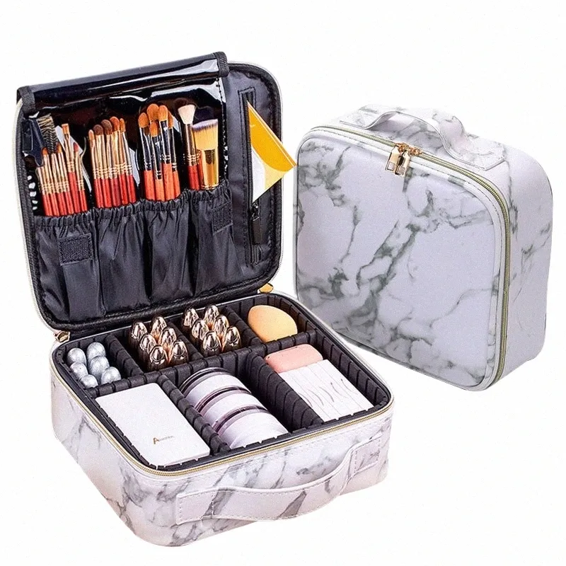 beauty Brush Makeup Bag Travel Profial Women Cosmetic Case Waterproof Make Up Storage Box Bolso Maquillaje Cosmetic Bag N6PD#