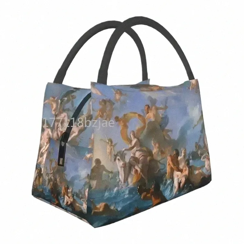 Sacs à lunch isolés baroques pour femmes réutilisables The Abducti of Europa Cooler Thermal Lunch Tote Work Picnic 08wD #