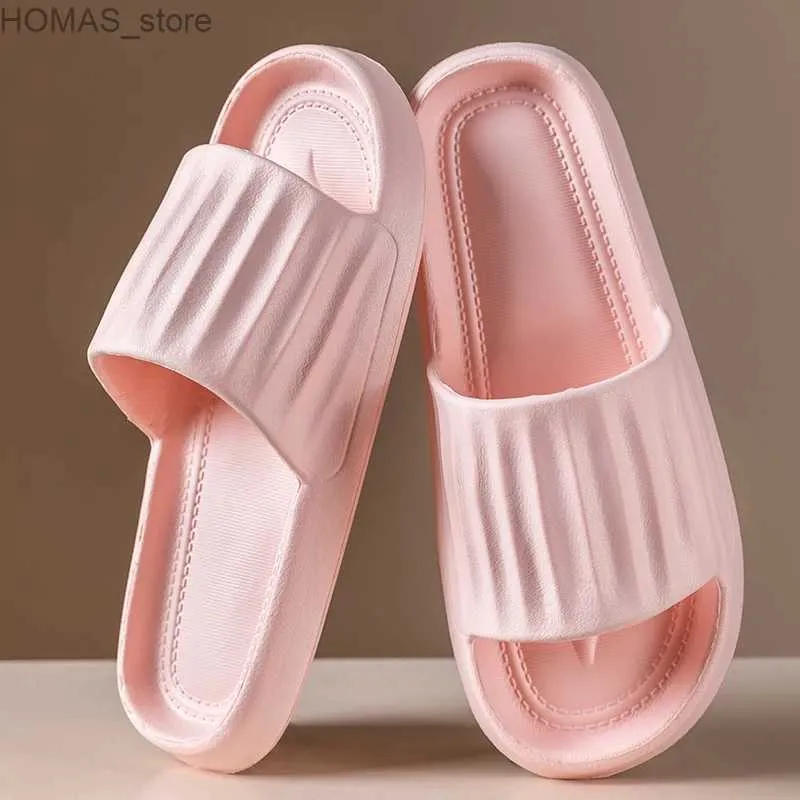 home shoes 2024 New Concise Summer Couple Mule Non-slip Soft Slides Lithe Comfort Sandals Men Women Shoes Slippers Ladies Home Flip Flops Y240330